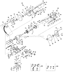 Page A Diagram and Parts List for PCB575BG Type 1 Porter Cable Sander Grinder